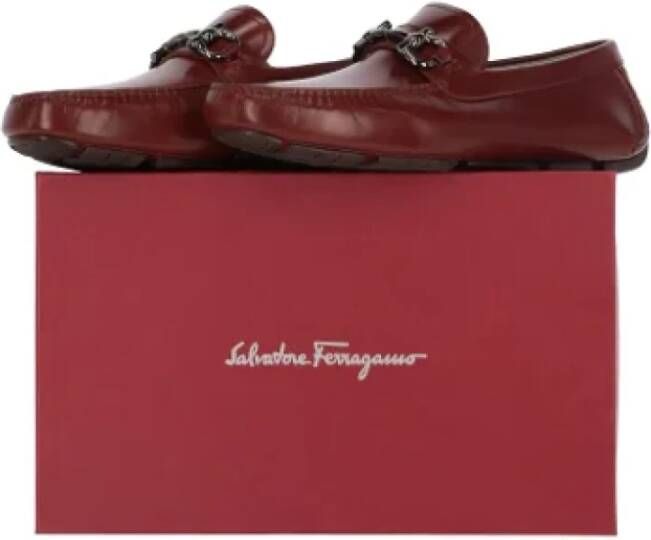 Salvatore Ferragamo Pre-owned Leather flats Brown Heren