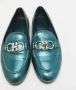 Salvatore Ferragamo Pre-owned Leather flats Green Dames - Thumbnail 3