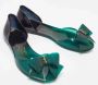 Salvatore Ferragamo Pre-owned Leather flats Green Dames - Thumbnail 3