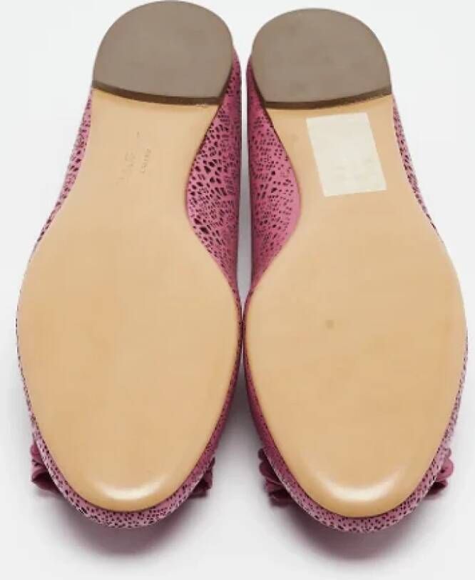 Salvatore Ferragamo Pre-owned Leather flats Pink Dames