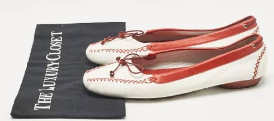 Salvatore Ferragamo Pre-owned Leather flats White Dames