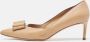 Salvatore Ferragamo Pre-owned Leather heels Beige Dames - Thumbnail 2