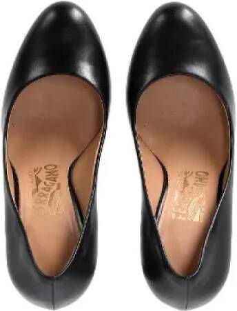 Salvatore Ferragamo Pre-owned Leather heels Black Dames