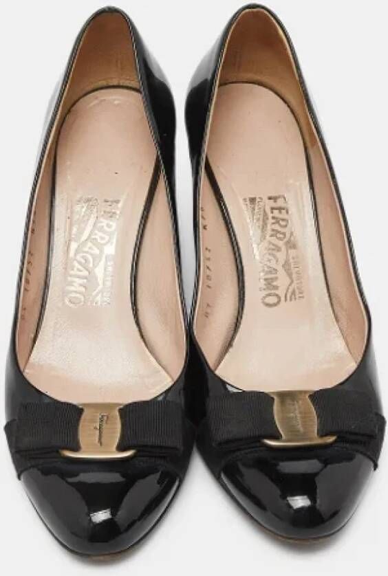 Salvatore Ferragamo Pre-owned Leather heels Black Dames