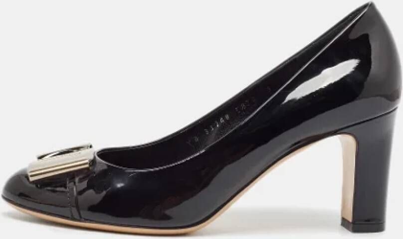 Salvatore Ferragamo Pre-owned Leather heels Black Dames