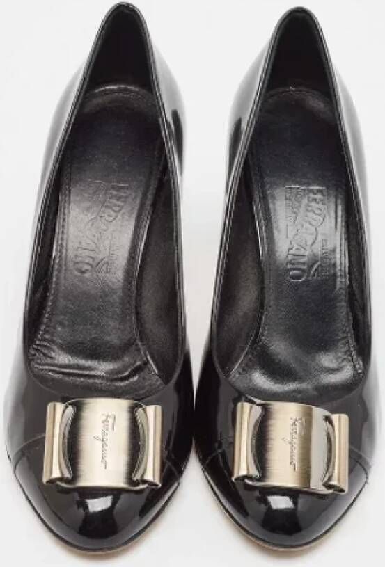 Salvatore Ferragamo Pre-owned Leather heels Black Dames