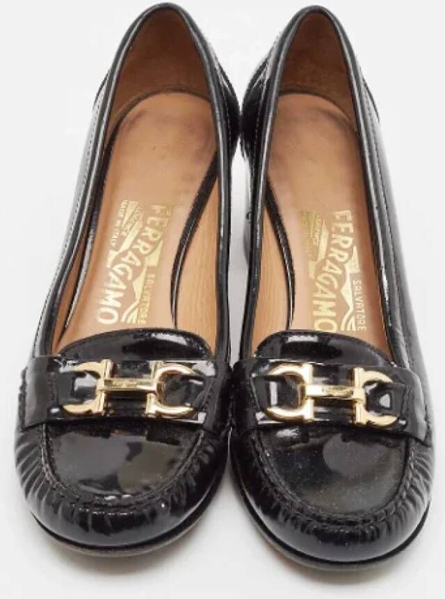 Salvatore Ferragamo Pre-owned Leather heels Black Dames