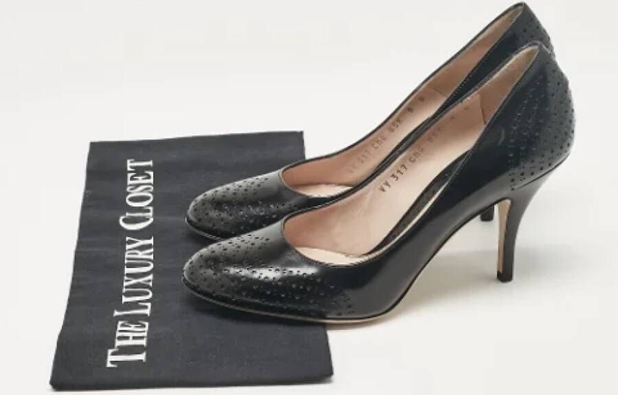 Salvatore Ferragamo Pre-owned Leather heels Black Dames