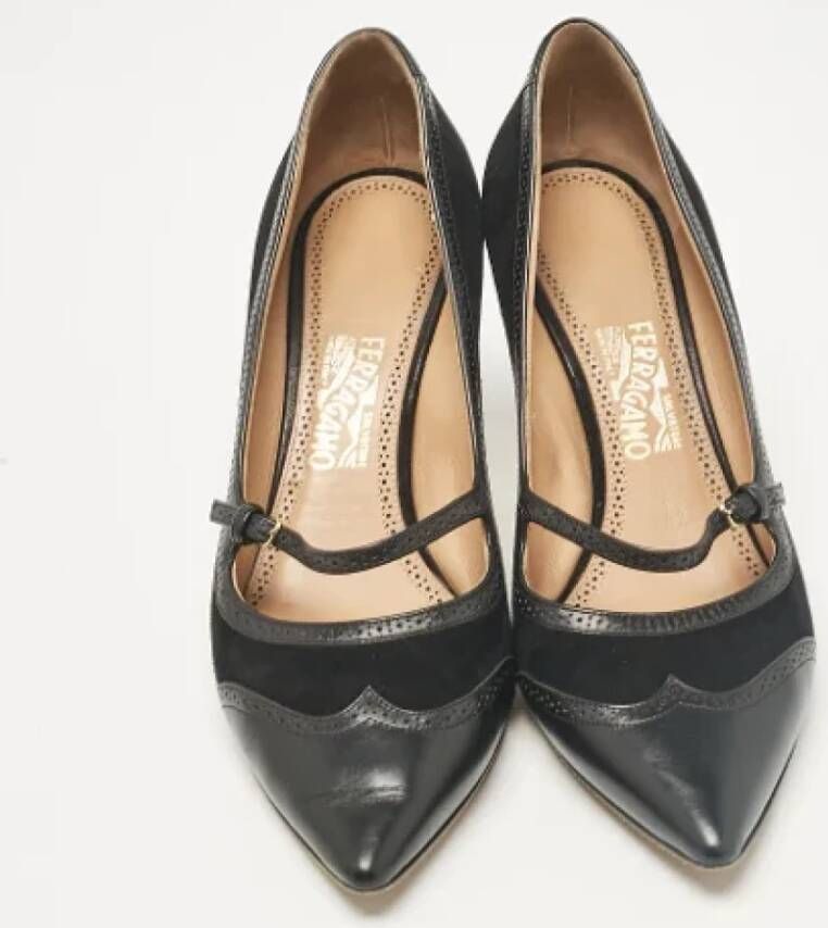 Salvatore Ferragamo Pre-owned Leather heels Black Dames