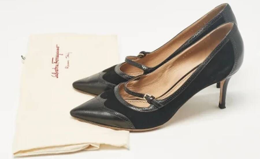 Salvatore Ferragamo Pre-owned Leather heels Black Dames