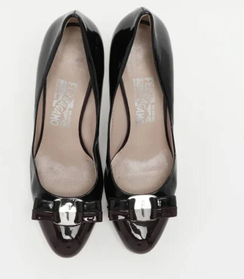 Salvatore Ferragamo Pre-owned Leather heels Black Dames