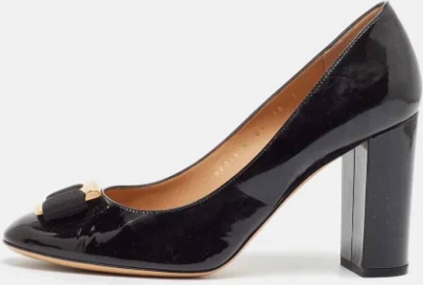 Salvatore Ferragamo Pre-owned Leather heels Black Dames