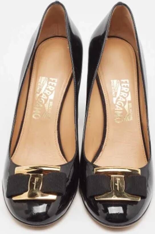 Salvatore Ferragamo Pre-owned Leather heels Black Dames