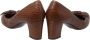 Salvatore Ferragamo Pre-owned Leather heels Brown Dames - Thumbnail 4