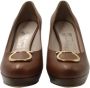 Salvatore Ferragamo Pre-owned Leather heels Brown Dames - Thumbnail 3