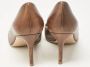 Salvatore Ferragamo Pre-owned Leather heels Brown Dames - Thumbnail 4