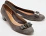 Salvatore Ferragamo Pre-owned Leather heels Gray Dames - Thumbnail 4