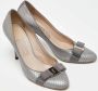 Salvatore Ferragamo Pre-owned Leather heels Gray Dames - Thumbnail 4