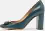 Salvatore Ferragamo Pre-owned Leather heels Green Dames - Thumbnail 2