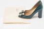 Salvatore Ferragamo Pre-owned Leather heels Green Dames - Thumbnail 9