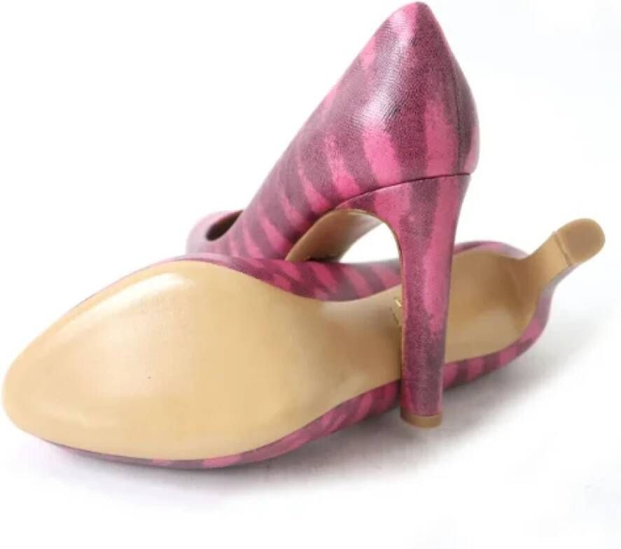 Salvatore Ferragamo Pre-owned Leather heels Pink Dames