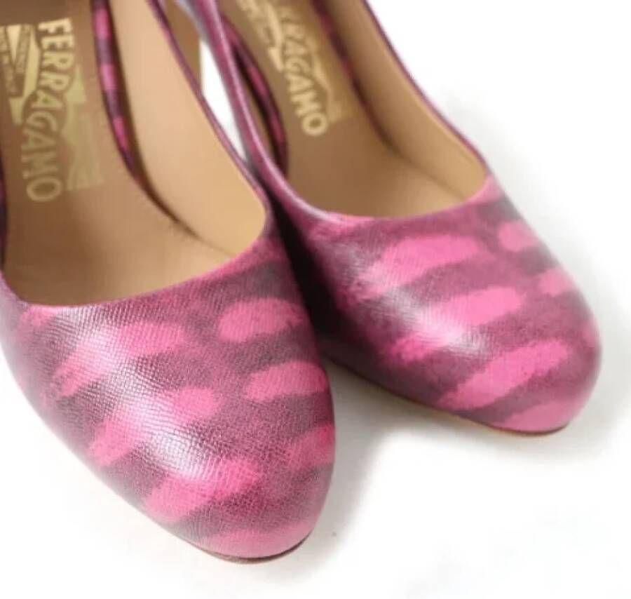 Salvatore Ferragamo Pre-owned Leather heels Pink Dames