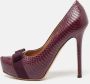Salvatore Ferragamo Pre-owned Leather heels Purple Dames - Thumbnail 2