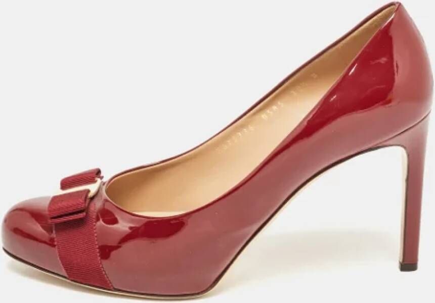 Salvatore Ferragamo Pre-owned Leather heels Red Dames