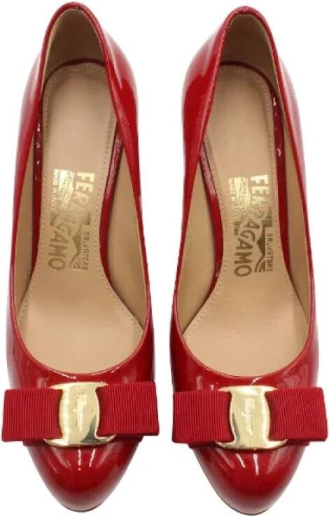 Salvatore Ferragamo Pre-owned Leather heels Red Dames