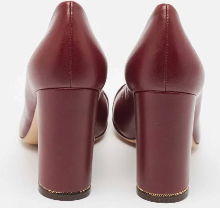 Salvatore Ferragamo Pre-owned Leather heels Red Dames