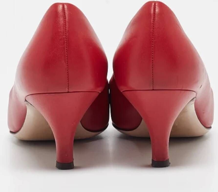 Salvatore Ferragamo Pre-owned Leather heels Red Dames