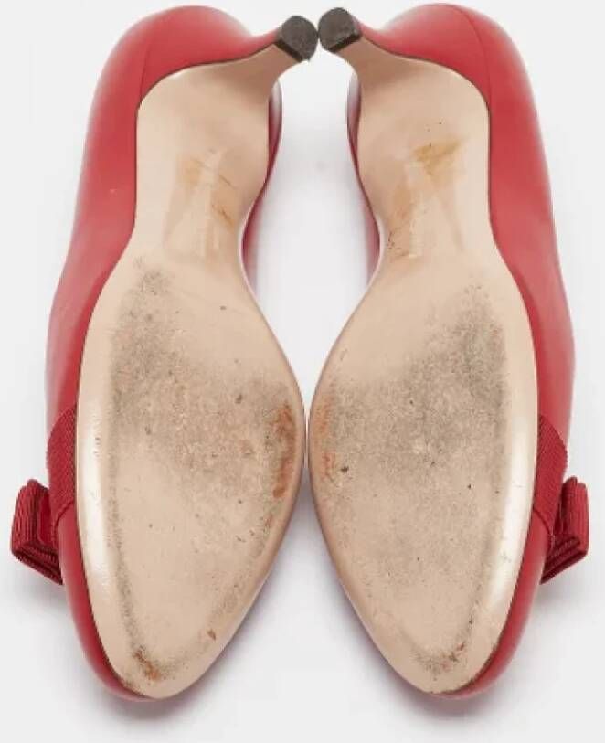 Salvatore Ferragamo Pre-owned Leather heels Red Dames