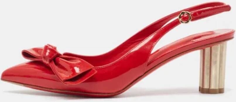 Salvatore Ferragamo Pre-owned Leather heels Red Dames