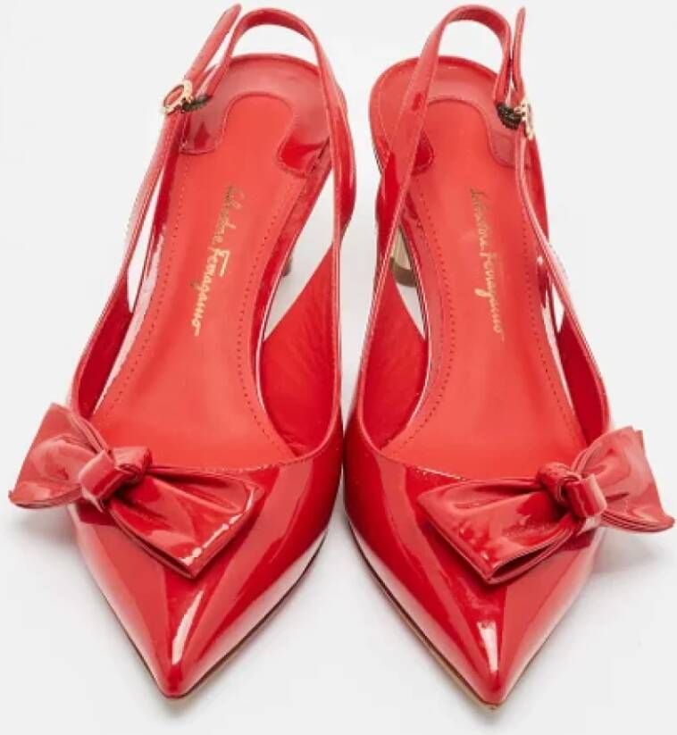 Salvatore Ferragamo Pre-owned Leather heels Red Dames