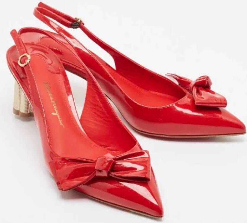 Salvatore Ferragamo Pre-owned Leather heels Red Dames