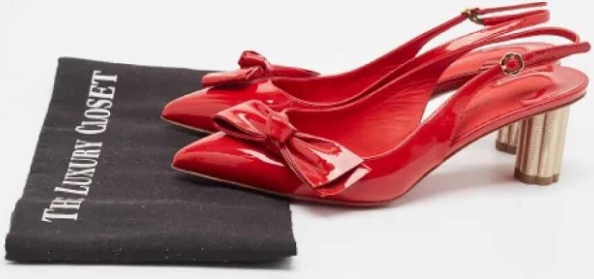 Salvatore Ferragamo Pre-owned Leather heels Red Dames