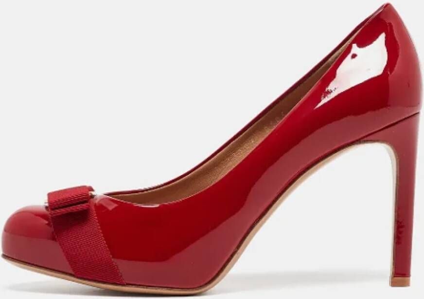 Salvatore Ferragamo Pre-owned Leather heels Red Dames