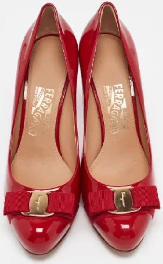 Salvatore Ferragamo Pre-owned Leather heels Red Dames