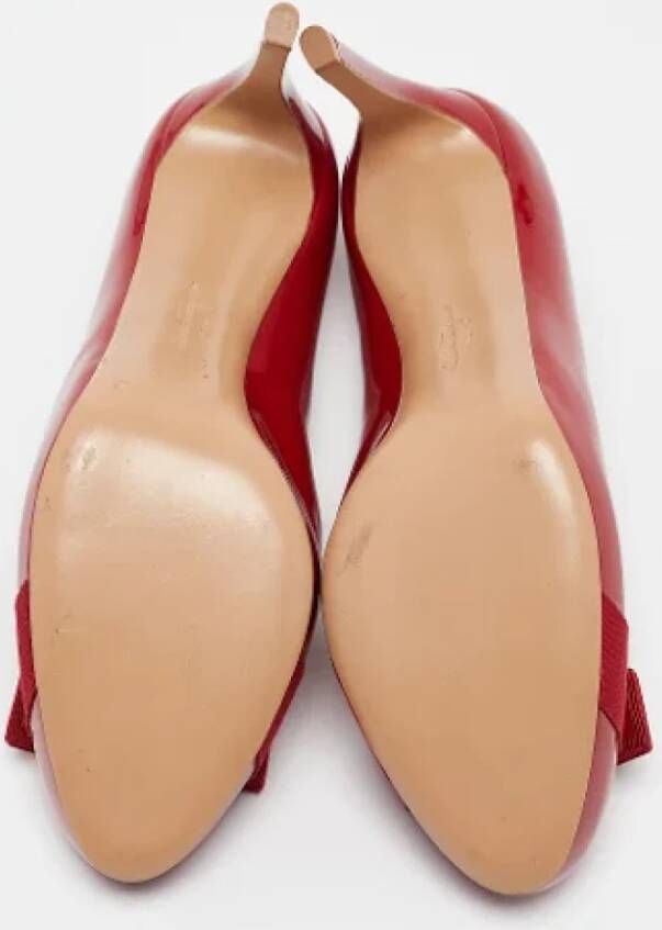 Salvatore Ferragamo Pre-owned Leather heels Red Dames