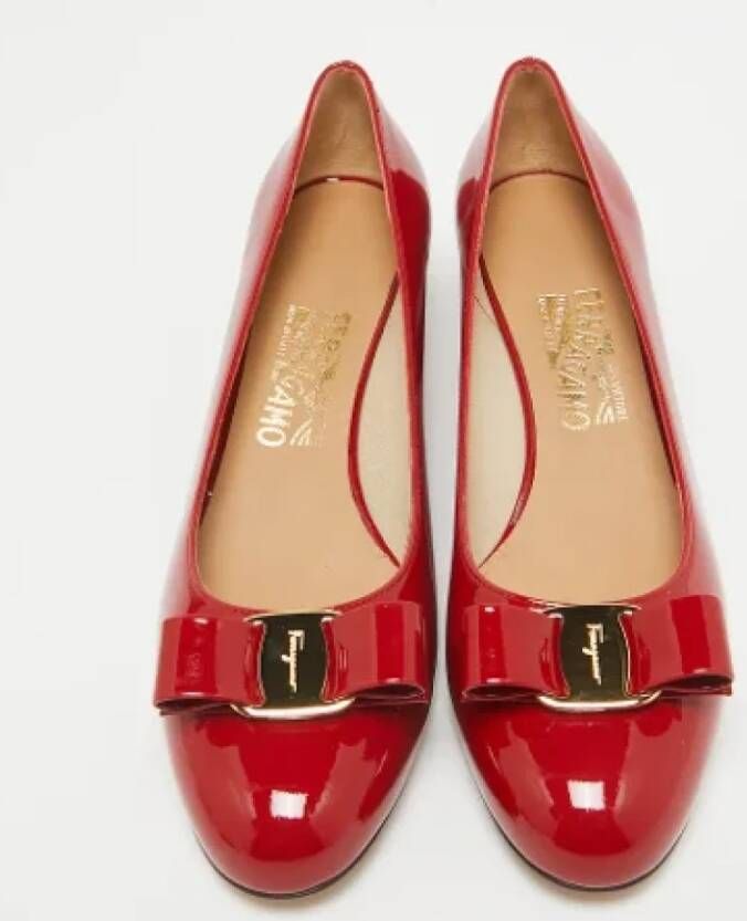 Salvatore Ferragamo Pre-owned Leather heels Red Dames