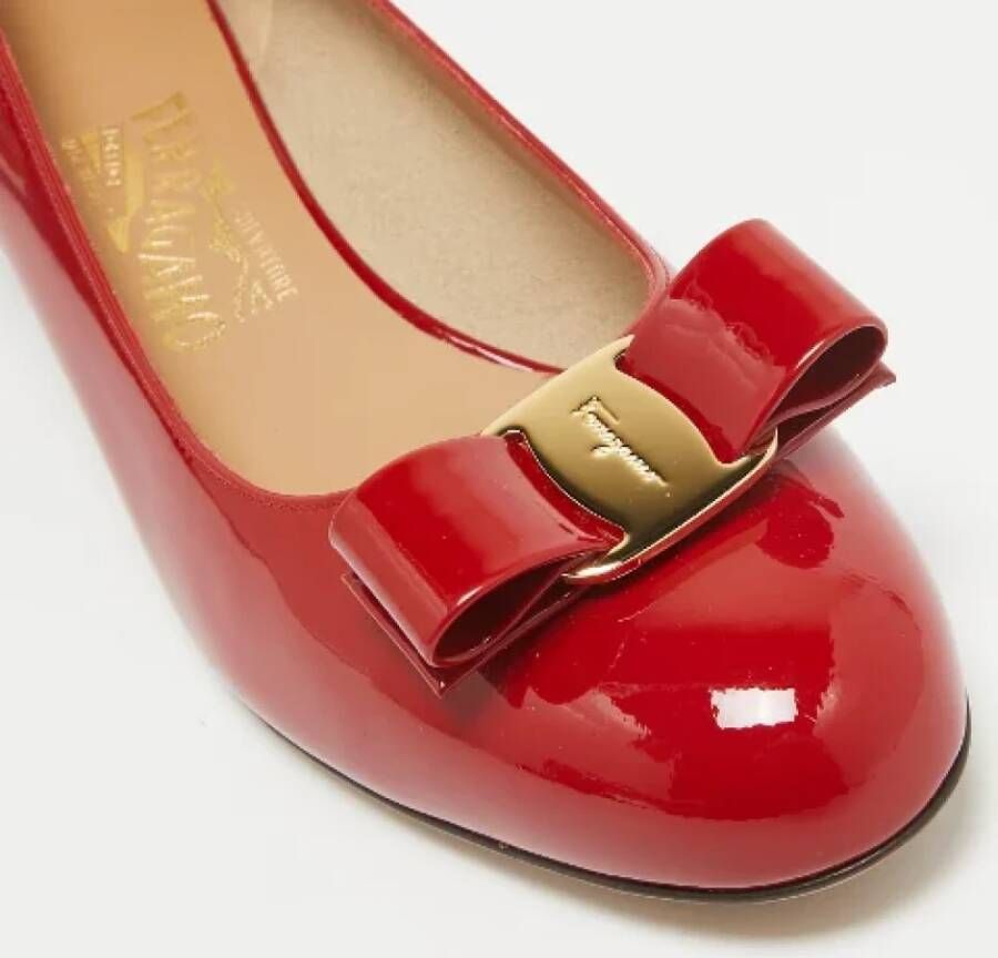 Salvatore Ferragamo Pre-owned Leather heels Red Dames