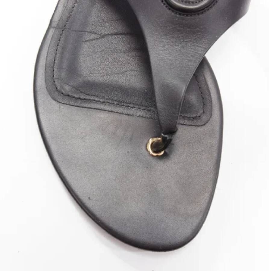 Salvatore Ferragamo Pre-owned Leather sandals Black Dames