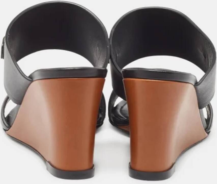 Salvatore Ferragamo Pre-owned Leather sandals Black Dames