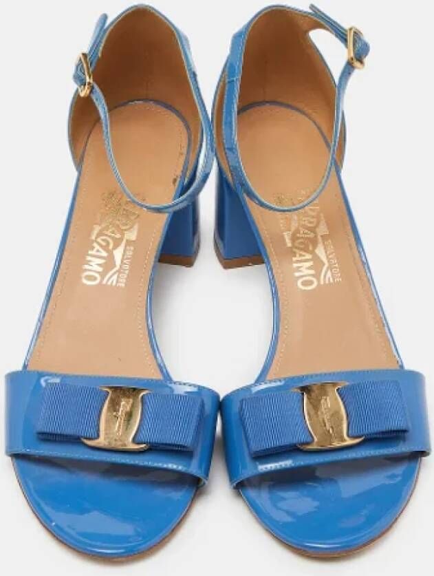 Salvatore Ferragamo Pre-owned Leather sandals Blue Dames