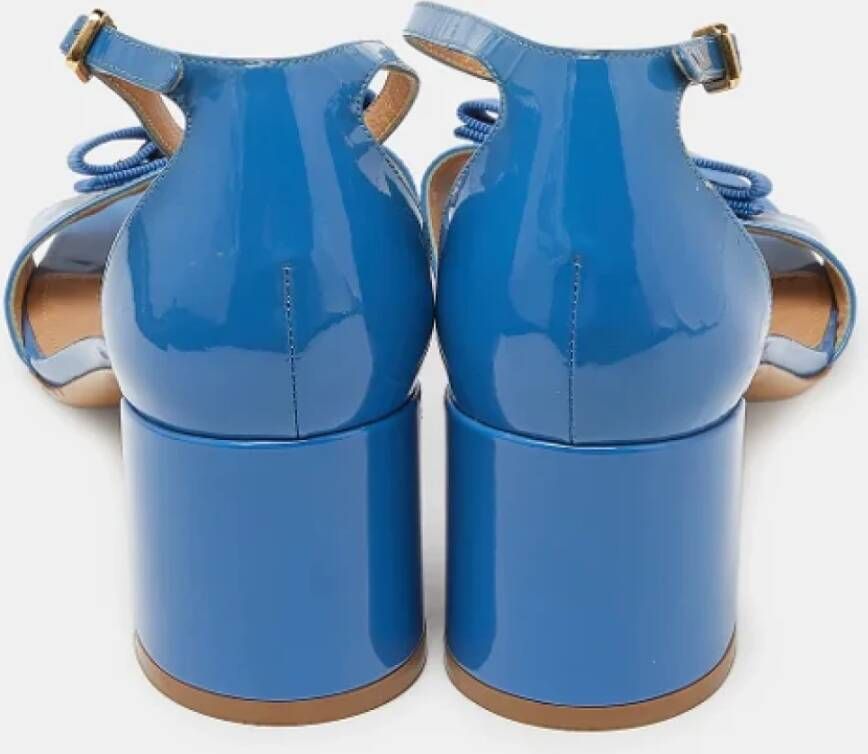 Salvatore Ferragamo Pre-owned Leather sandals Blue Dames