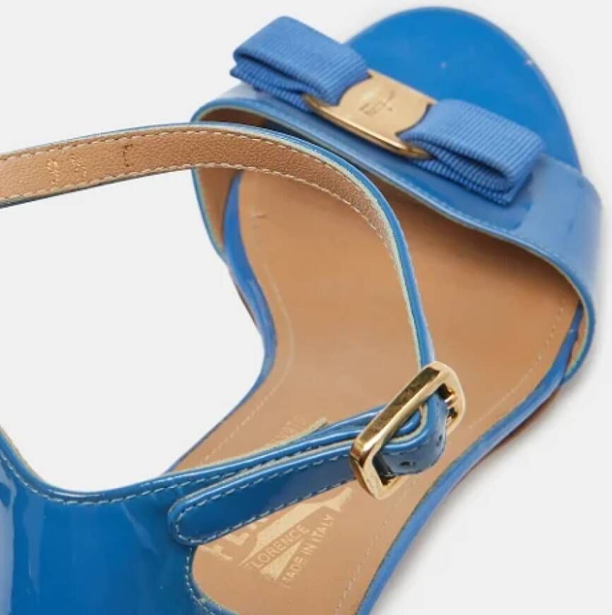 Salvatore Ferragamo Pre-owned Leather sandals Blue Dames