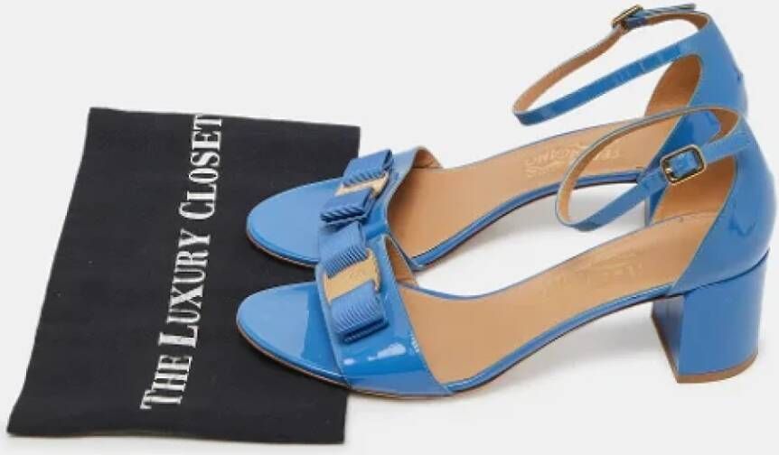 Salvatore Ferragamo Pre-owned Leather sandals Blue Dames