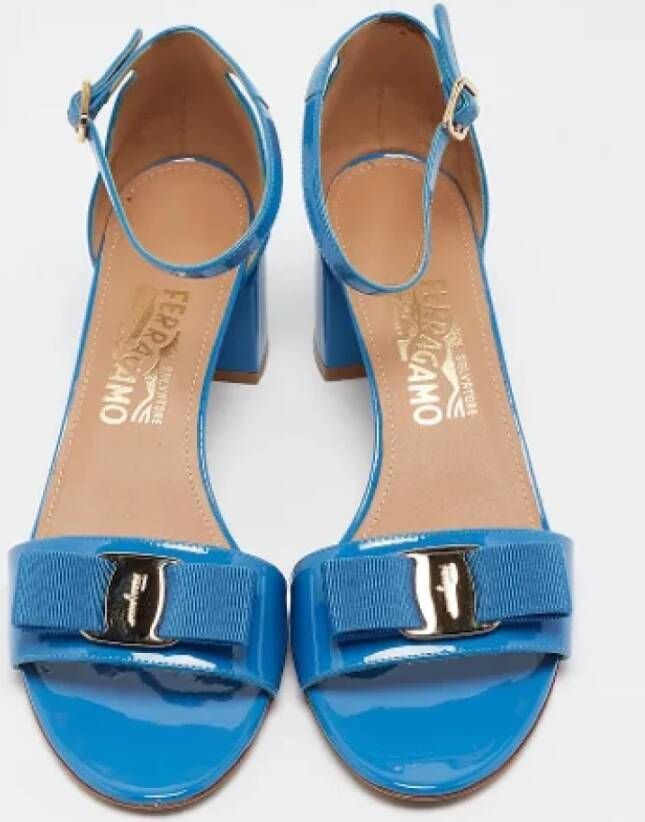 Salvatore Ferragamo Pre-owned Leather sandals Blue Dames