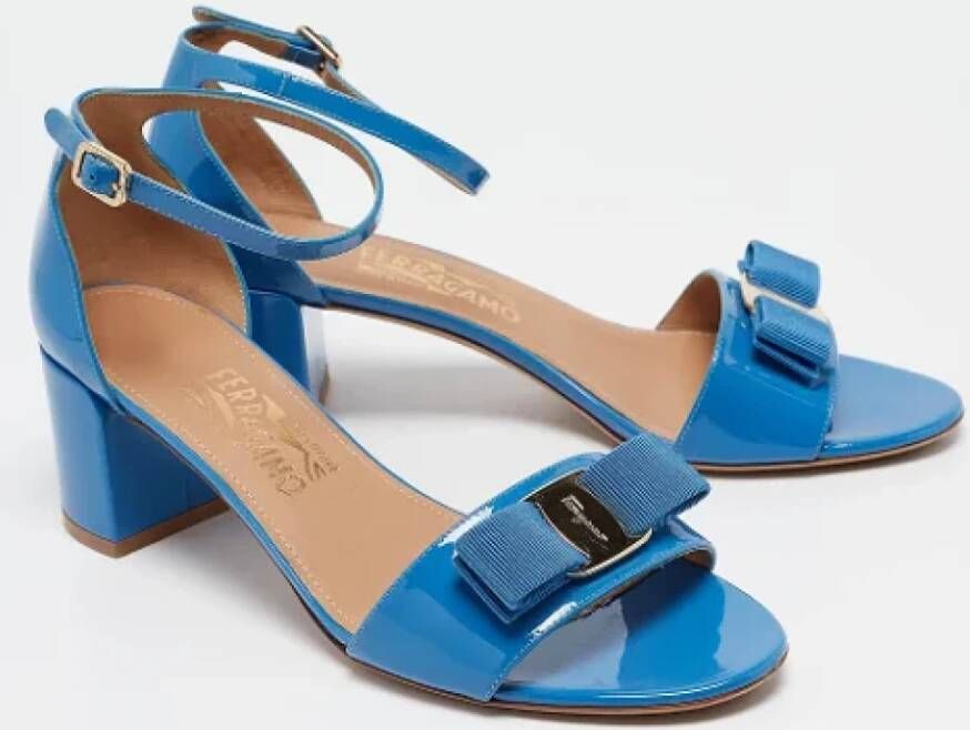 Salvatore Ferragamo Pre-owned Leather sandals Blue Dames