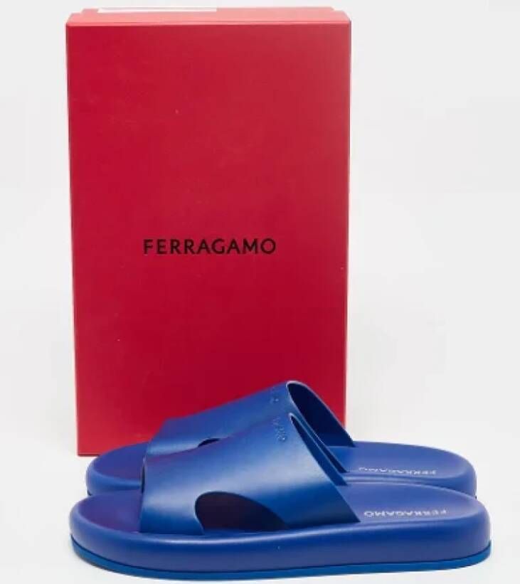 Salvatore Ferragamo Pre-owned Leather sandals Blue Heren